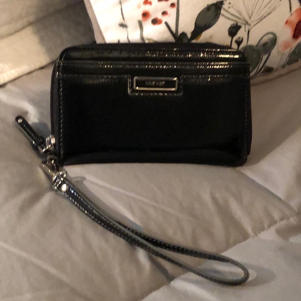 New Black Patent Leather Nine West Tech Case